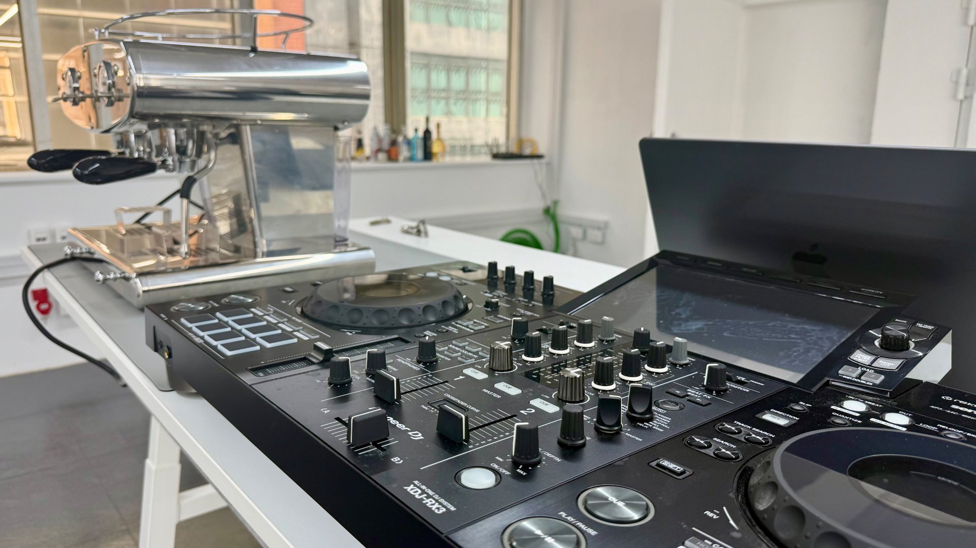 DJ console in the smert.ai Hong Kong R&D lab
