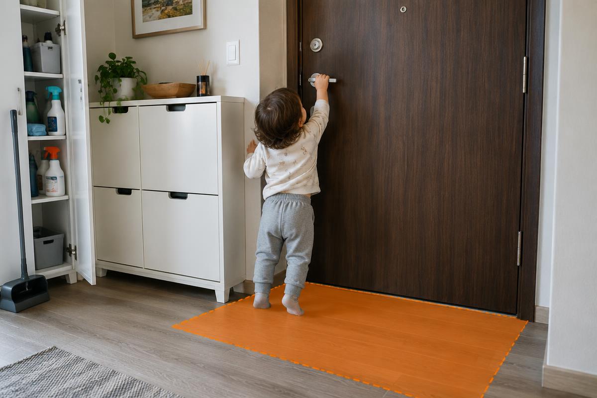 Kids Guard: Front door and cleaning cabinet